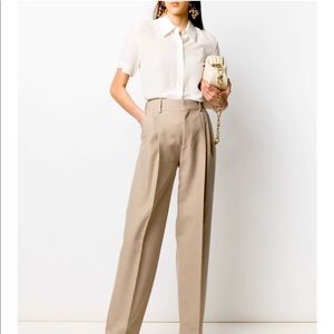 Equipment short sleeve silk shirt off white